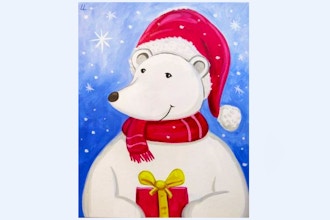 Virtual Paint Nite: Holiday Polar Bear (Ages 6+)